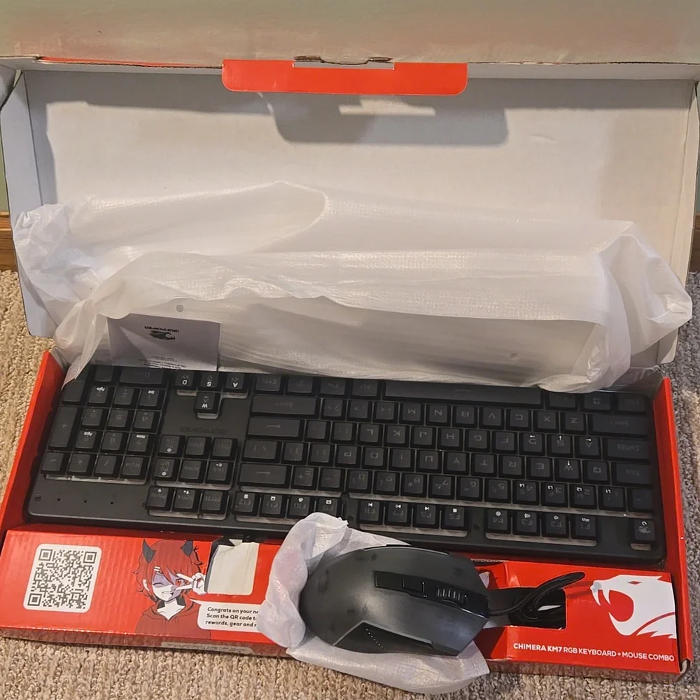 Chimera KM7 RGB Keyboard and Mouse Combo - Black